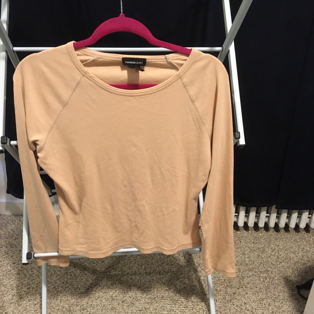 Express Tan Long Sleeve Tee Read Description